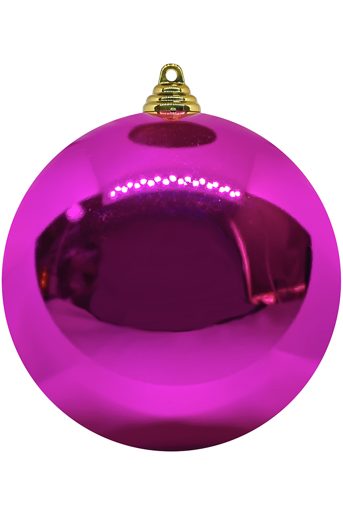 Шар пластиковый глянцевый от 12 до 25 см розовый